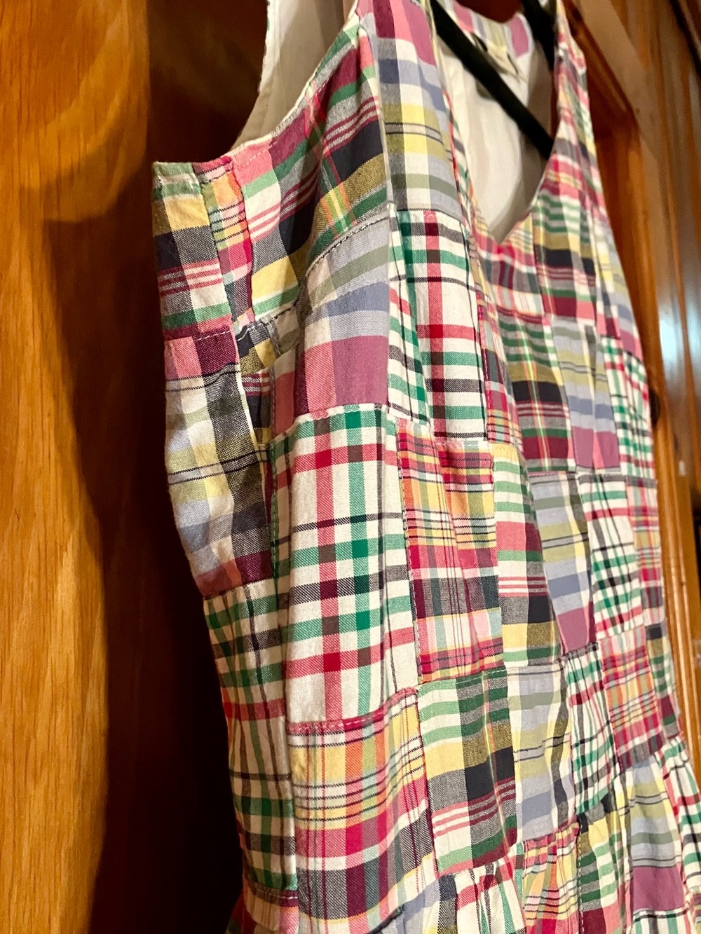 LL Bean Multicolor Plaid Cotton Sundress - Picture 2 of 6